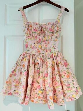 House of CB Pink Floral Ruffled Sundress for Girls